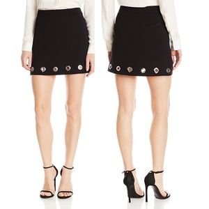 Rebecca Minkoff Eden Eyelets On Twill A-line Skirt Size 4